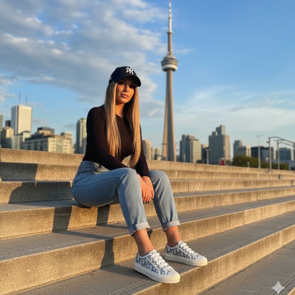 Authentic Dior Walk'n'Dior Sneakers (Stone Gray Oblique Embroidered Canvas) - Picture 3 of 4